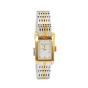 Gucci 8600L Guccissima Rectangular Two-Tone Stainless Steel Watch