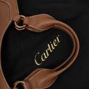 Cartier Marcello de Cartier Brown Leather Handle Bag