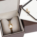 Gucci 8600L Guccissima Rectangular Two-Tone Stainless Steel Watch