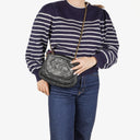 Chanel Vintage CC Diamond Black Quilted Lambskin Tassel Bag