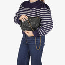 Chanel Vintage CC Diamond Black Quilted Lambskin Tassel Bag