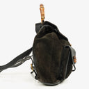 Gucci Vintage Suede and Bamboo Backpack