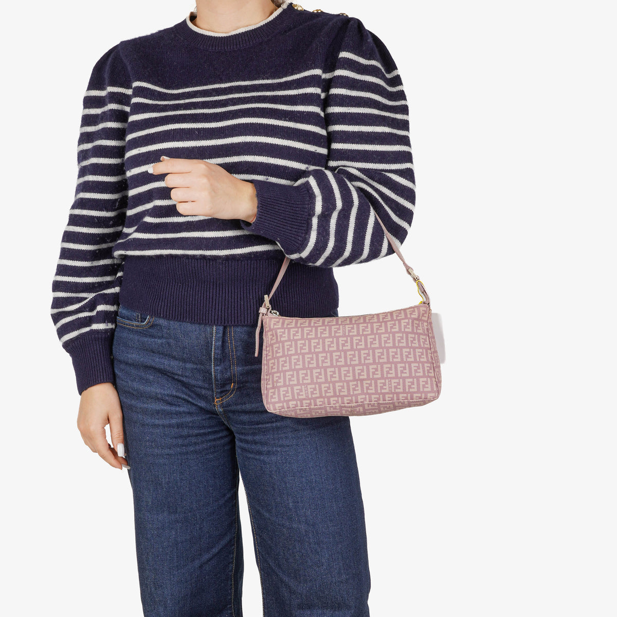 Fendi Zucchino FF Pochette Bag