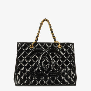 Chanel Grand Shopping Tote Quilted Lambskin Gold-Tone Hardware