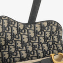 Christian Dior Small Blue Oblique Trotter Saddle Bag