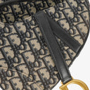 Christian Dior Small Blue Oblique Trotter Saddle Bag