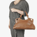 Cartier Marcello de Cartier Brown Leather Handle Bag
