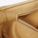 Chanel Double-Sided Flap Bag Beige Leather 24k Gold-Plated Hardware