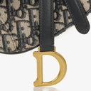 Christian Dior Small Blue Oblique Trotter Saddle Bag
