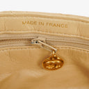 Chanel Double-Sided Flap Bag Beige Leather 24k Gold-Plated Hardware