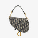 Christian Dior Small Blue Oblique Trotter Saddle Bag