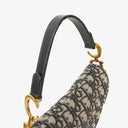 Christian Dior Small Blue Oblique Trotter Saddle Bag