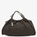 Gucci Brown Monogram Canvas and Leather Handbag