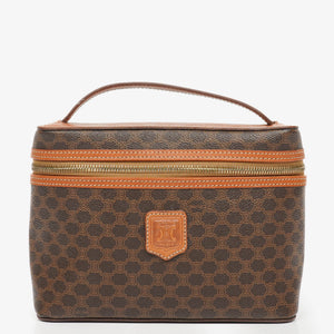 Celine Brown Macadam Vanity Handbag