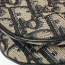 Christian Dior Small Blue Oblique Trotter Saddle Bag