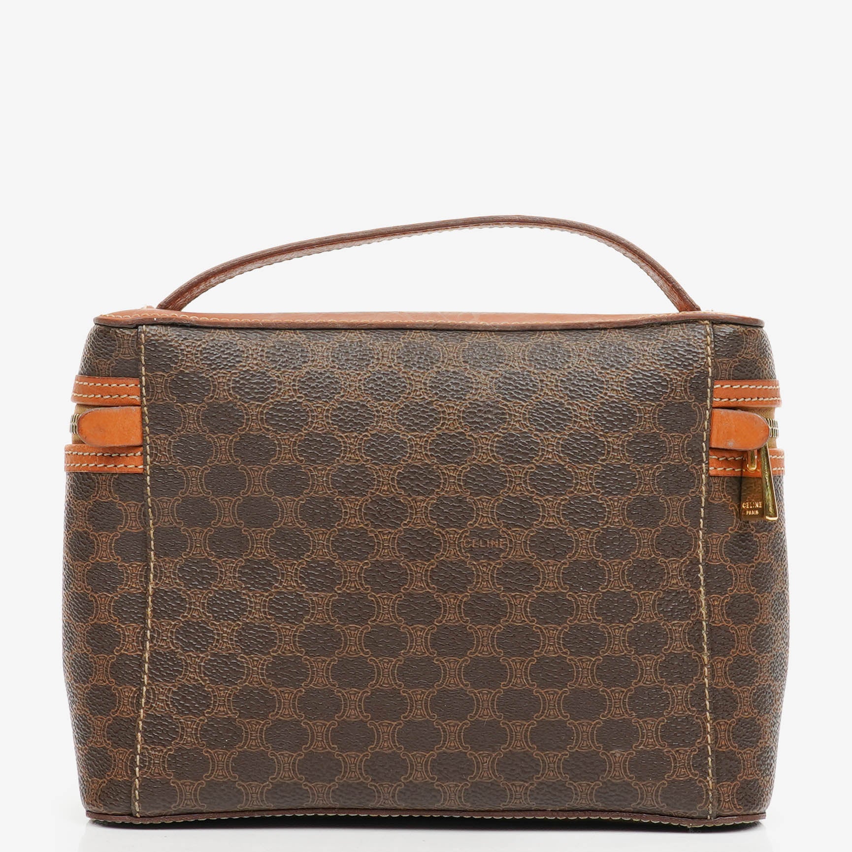 Celine Brown Macadam Vanity Handbag
