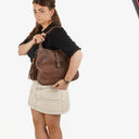 Gucci Jackie Leather Bamboo Tassel Hobo Bag