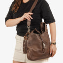 Gucci Jackie Leather Bamboo Tassel Hobo Bag
