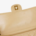 Chanel Double-Sided Flap Bag Beige Leather 24k Gold-Plated Hardware