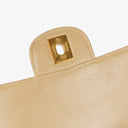 Chanel Double-Sided Flap Bag Beige Leather 24k Gold-Plated Hardware