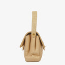Chanel Double-Sided Flap Bag Beige Leather 24k Gold-Plated Hardware