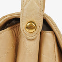 Chanel Double-Sided Flap Bag Beige Leather 24k Gold-Plated Hardware