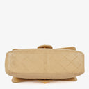 Chanel Double-Sided Flap Bag Beige Leather 24k Gold-Plated Hardware