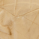 Chanel Double-Sided Flap Bag Beige Leather 24k Gold-Plated Hardware