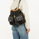 Gucci Vintage Suede and Bamboo Backpack
