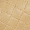 Chanel Double-Sided Flap Bag Beige Leather 24k Gold-Plated Hardware