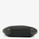 Gucci Black Nylon Leather Braided Handle Ring Hobo Bag