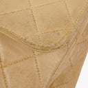 Chanel Double-Sided Flap Bag Beige Leather 24k Gold-Plated Hardware