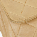 Chanel Double-Sided Flap Bag Beige Leather 24k Gold-Plated Hardware