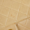 Chanel Double-Sided Flap Bag Beige Leather 24k Gold-Plated Hardware