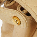 Chanel Double-Sided Flap Bag Beige Leather 24k Gold-Plated Hardware