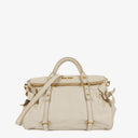 Sac satchel Miu Miu Vitello Lux avec nœud Talco