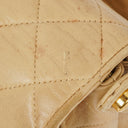 Chanel Double-Sided Flap Bag Beige Leather 24k Gold-Plated Hardware