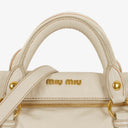 Sac satchel Miu Miu Vitello Lux avec nœud Talco