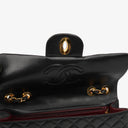 Chanel Jumbo CC Classic Single Flap Maxi Logo Bag Black Quilted Lambskin 24K Gold-Plated Hardware