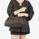 Gucci Brown Monogram Canvas and Leather Handbag