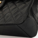 Chanel Jumbo CC Classic Single Flap Maxi Logo Bag Black Quilted Lambskin 24K Gold-Plated Hardware