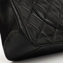 Chanel Jumbo CC Classic Single Flap Maxi Logo Bag Black Quilted Lambskin 24K Gold-Plated Hardware