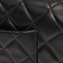 Chanel Jumbo CC Classic Single Flap Maxi Logo Bag Black Quilted Lambskin 24K Gold-Plated Hardware