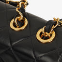Chanel Jumbo CC Classic Single Flap Maxi Logo Bag Black Quilted Lambskin 24K Gold-Plated Hardware