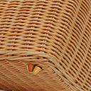 Prada Naturale White Medium Wicker and Canvas Tote Bag