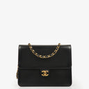 Chanel Black Leather Single Flap Bag
