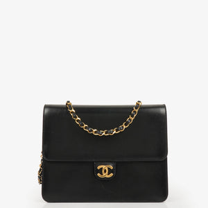 Chanel Black Leather Single Flap Bag