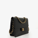 Chanel Black Leather Single Flap Bag