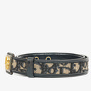 Dior Navy/Beige Oblique Jacquard Canvas And Leather 25 mm Belt 75