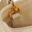 Prada Naturale White Medium Wicker and Canvas Tote Bag